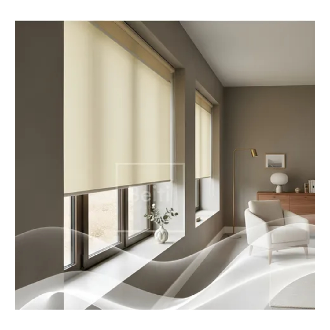 Cortina Roller Blackout Doble Visillo Cenefa 150x200