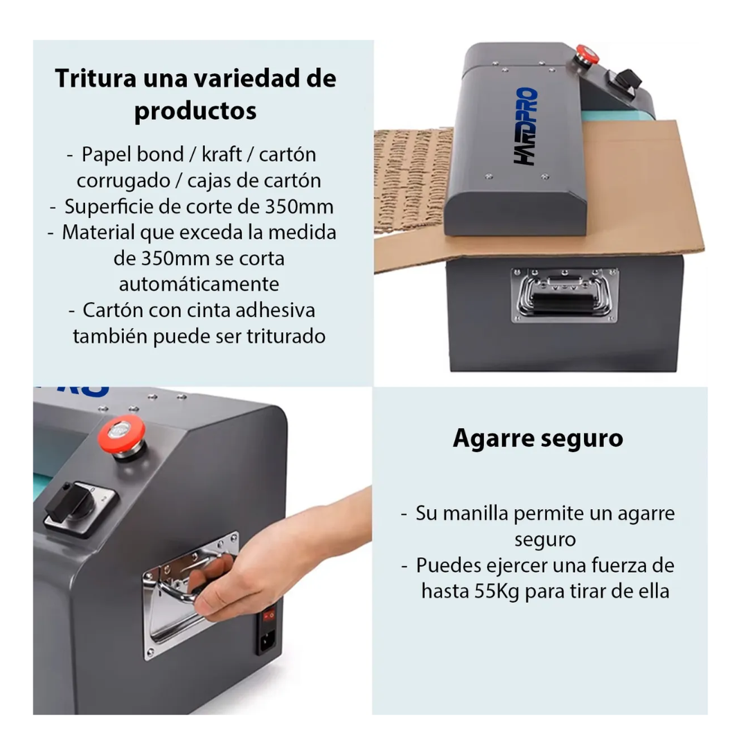 Máquina Trituradora De Cartón Para Relleno Y Embalaje 370w Turquesa