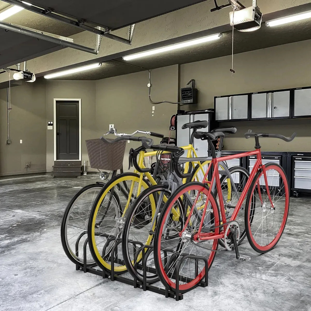 Bicicletero Rack Piso 4 Estacionamientos Bicicletas En Acero