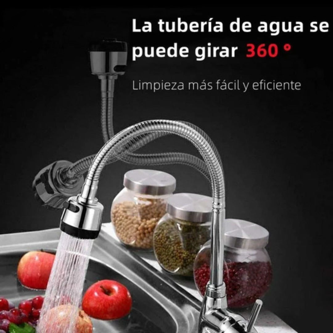 Llave Grifo Cocina Monomando Lavaplatos Flexible Brillante