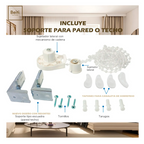 Cortina Roller Blackout Doble Visillo Cenefa 100x200