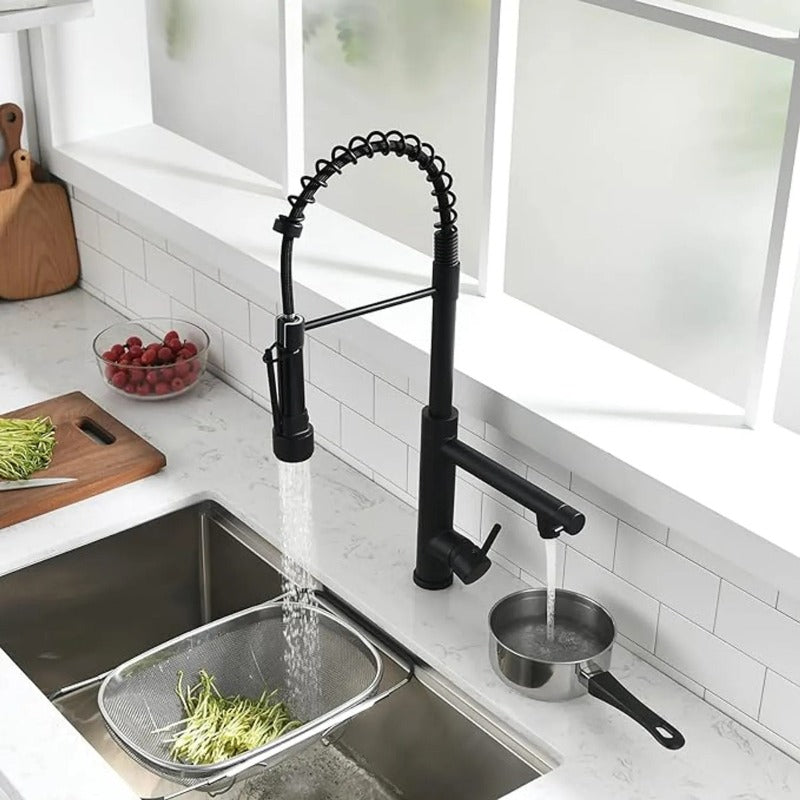 Llave Lavaplatos Grifo Monomando Extensible 2 En 1 Acero Inoxidable