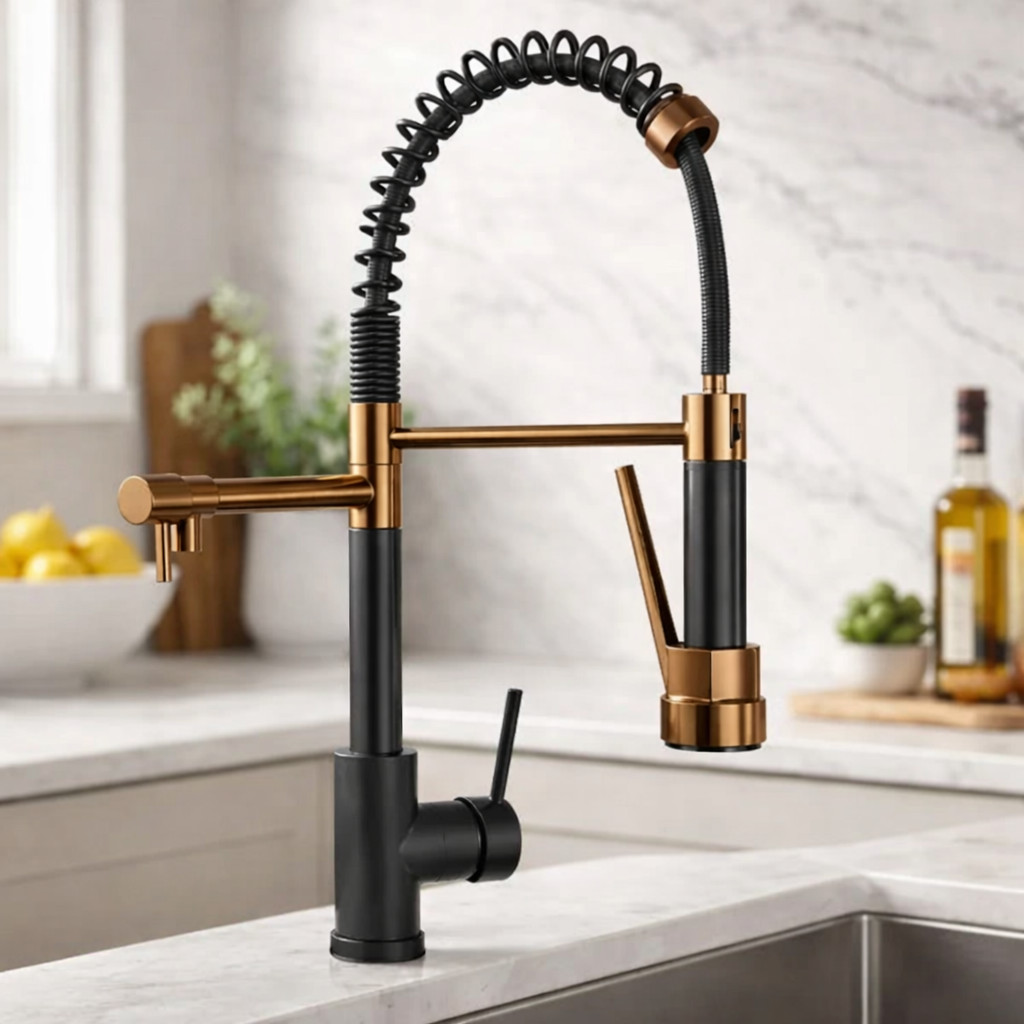 Llave Lavaplatos Grifo Monomando Extensible 2 En 1 Acero Inoxidable