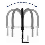 Llave Grifo Lavaplatos De Lujo Cocina Moderna Acero Cromado