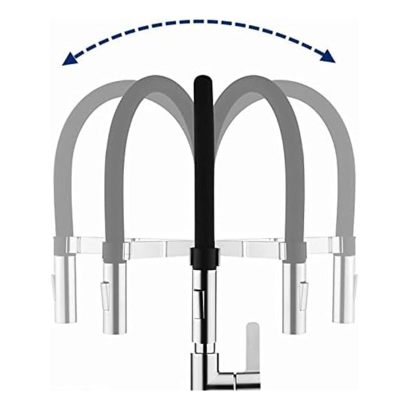 Llave Lavaplatos Grifo Diseño Moderno Cuello Flexible Acero