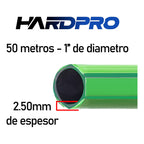 Manguera Riego Verde 50m 1 Pulgada 2.5mm Reforzada Proteccion Uv