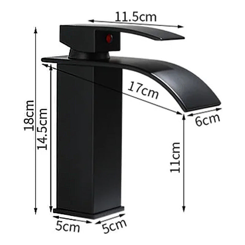 Llave Lavamanos Monomando Cascada Baño De Lujo Acero