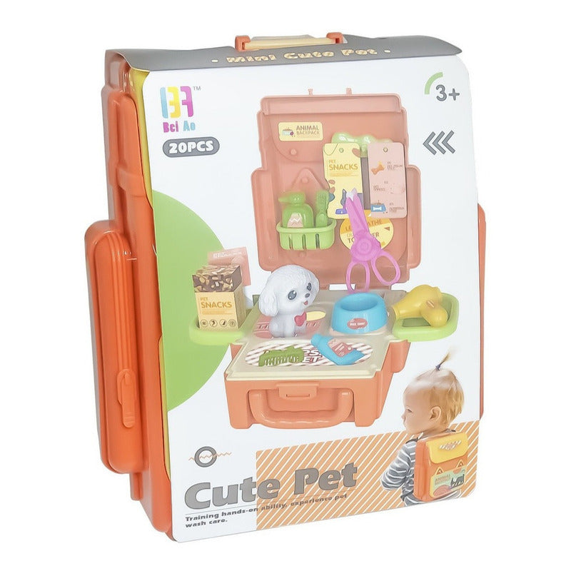 Mochila Juguete Cuida Tu Mascota Cute Pet Didactica Niños
