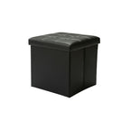 Puff Baul Silla Ecocuero Plegable Organizador 38cm X 38cm