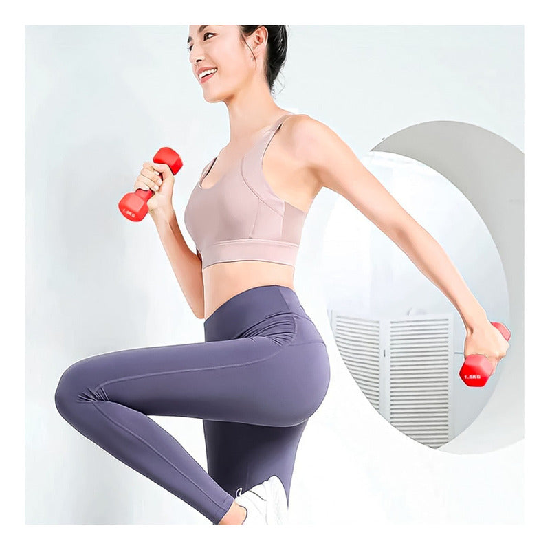 Pesa Mancuerna 1kg Antideslizantes Vinilo Fitness Ejercicios