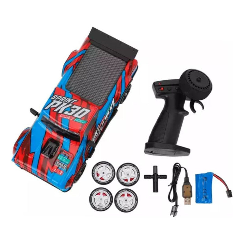 Auto Drift 4x4 C/r Luces Neumáticos Y Frenos De Repuestos