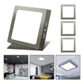 3 Foco Plafon Led Cuadrado Sobrepuesto 18w Luz Fria Niquel