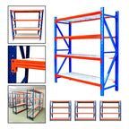 Pack 3 Estante Metálico Rack 200x200x60cm Sin Pernos 800kg