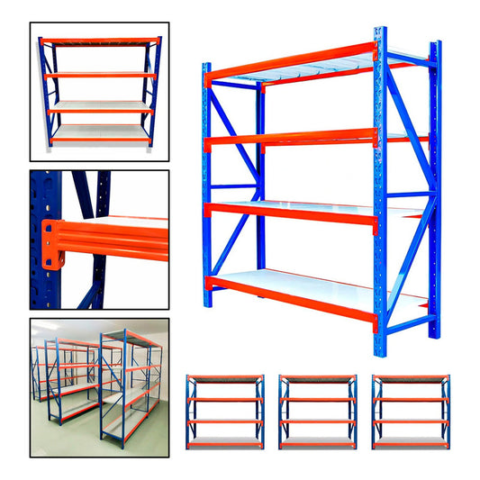Pack 3 Estante Metálico Rack 200x200x60cm Sin Pernos 800kg