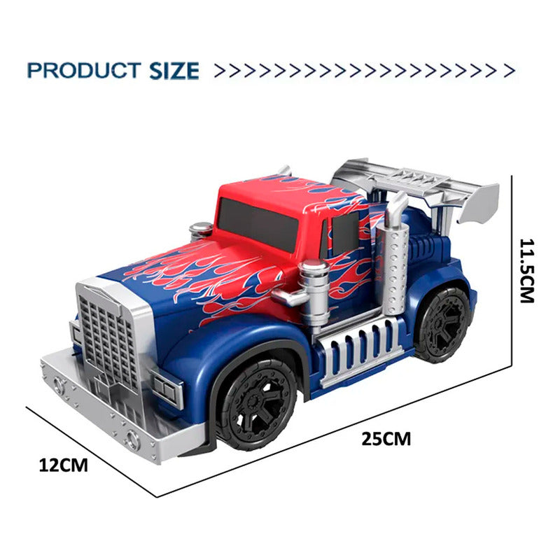 Auto A Control Remoto Camion Lanza Humo Power Optimus