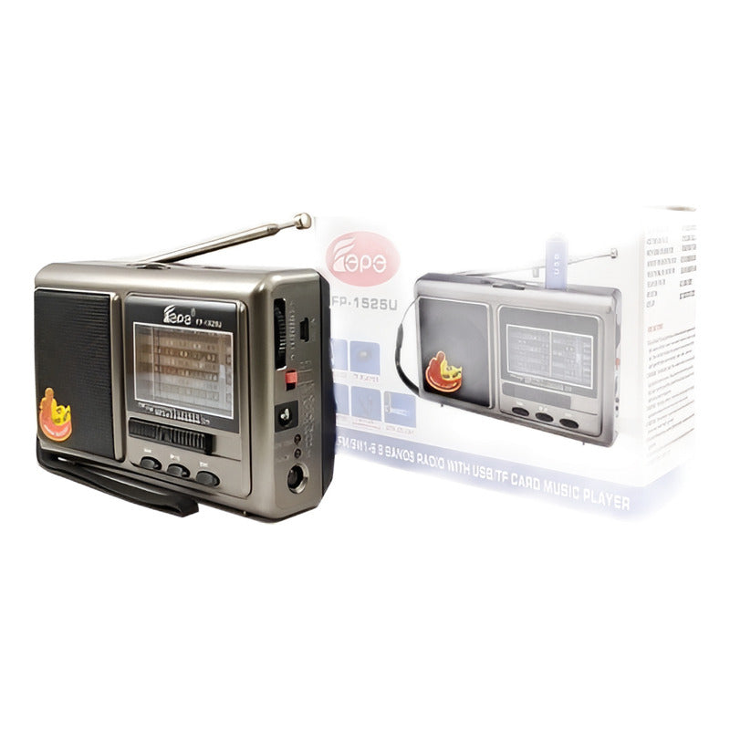 Radio Recargable Mp3 Usb 8 Bandas Epe Fp-1525u