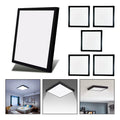 6 Panel Led 60x60cm Sobrepuesto Cuadrado 48w Luz Fría Negro