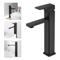 Llave Lavamanos Alta Grifo Monomando Acero Inoxidable Negra