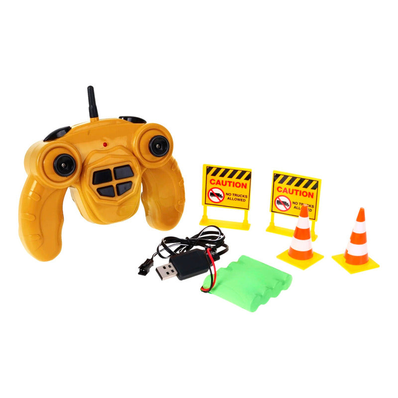 Excavadora Bulldozer A Control Sonido Humo Luz