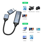 Capturadora De Video Tipo C Hdmi Usb 3 En 1 1080p 4k 60h 3.0