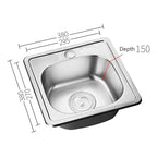 Lavaplatos Empotrado 38x38 Clasico Acero Inoxidable Cromado