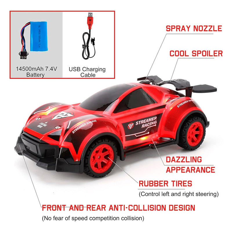 Auto Control Remoto Racing 5 Modos Luces Humo 2.4gz