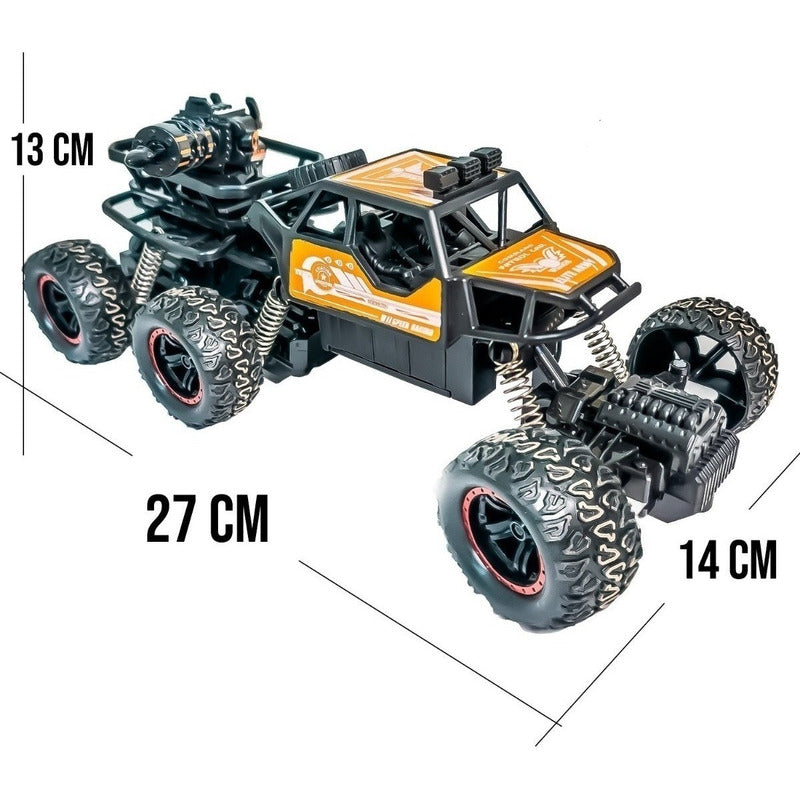 Auto A Control Remoto 6 Ruedas 4x4 Con Cañón Lanzador