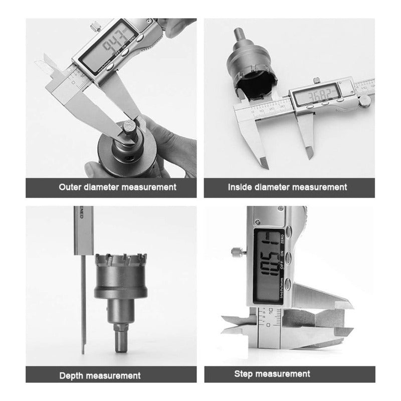 Pie De Metro Vernier Digital Metálico 150mm Medidor Platinum