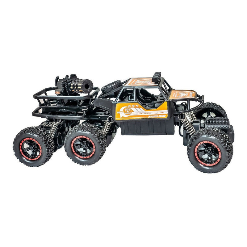 Auto A Control Remoto 6 Ruedas 4x4 Con Cañón Lanzador