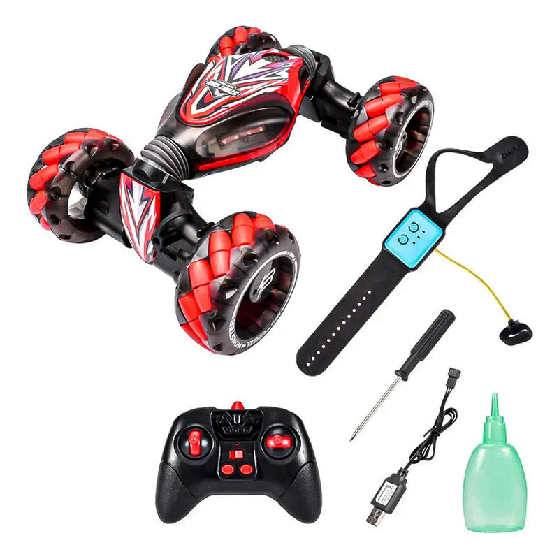 Auto Articulado Ruedas Lanza Humo Control Muñeca Grande 45cm