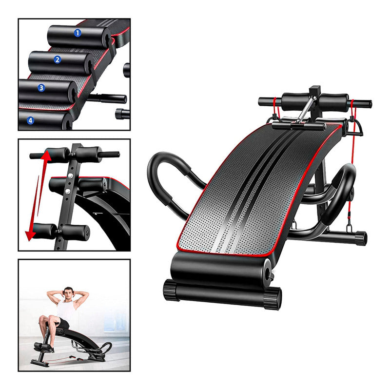 Banco De Abdominales Fitness Multifuncional Boomfit Rd-qx-07