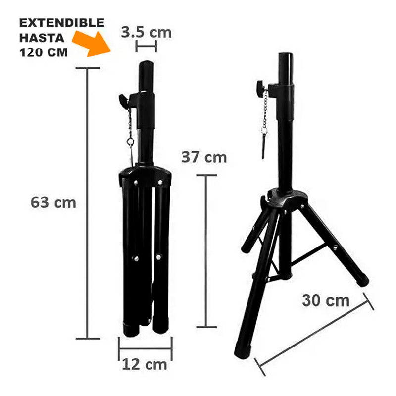 Atril Parlante Tripode Soporte Metalico Regulable De 120 Cm