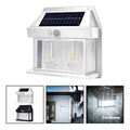 Farol Solar Aplique Pared 2 Ampolletas Led Sensor Luz Fría