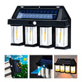 2 Farol Solar Aplique Pared 4 Led Sensor Movimiento L Cálida