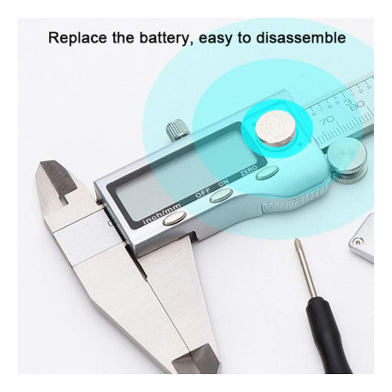 Pie De Metro Vernier Digital Metálico 150mm Medidor Platinum