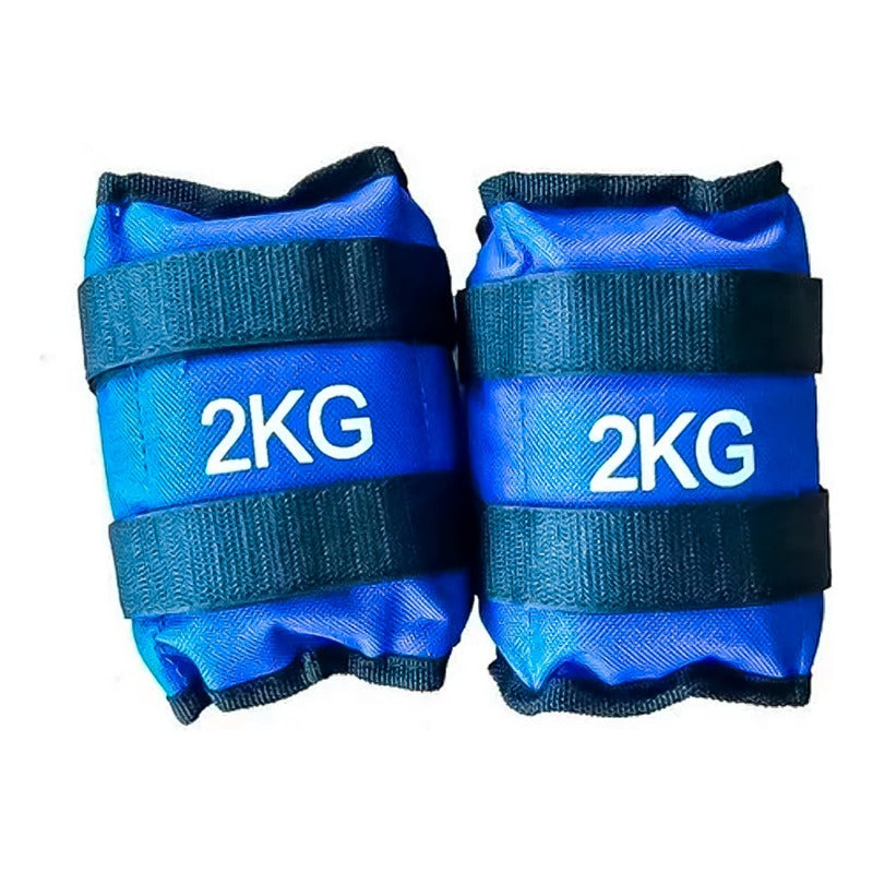 Pesas Tobilleras Par De 2kg C/u Y Muñeca (total 4kg El Par)