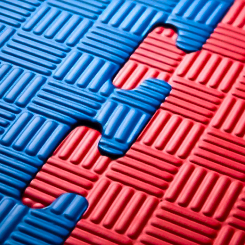 Pack 4 Plancha Tatami 100cm X 100cm X 4cm Rojo Y Azul
