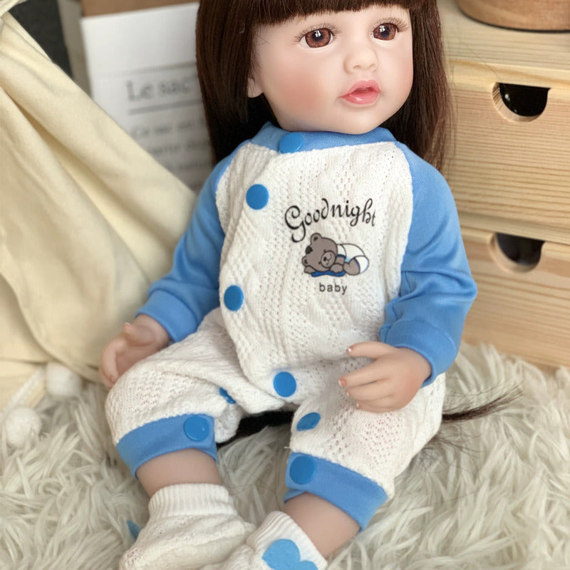 Muñeca Reborn Bebe Super Realista 55cm Silicona Lovely