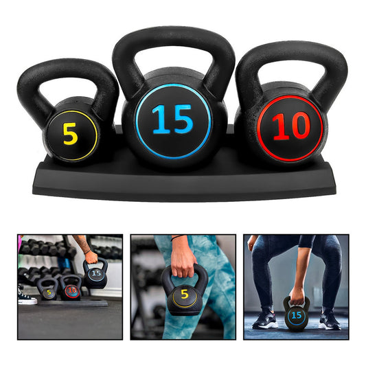 Kettlebell Set 3 Pesas Rusas 2.5/4.5/7 Kg Con Base Boomfit