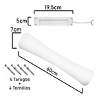 Foco Led Tubo Rectangular 24w Luz Fria 60cm Para Techo