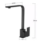 Grifo Llave Lavaplatos Monomando Moderno De Lujo Acero Negro