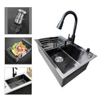 Lavaplatos 68x45cm De Acero Con Llave Dual Full Accesorios C