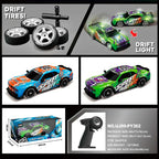 Auto Drift 4x4 C/r Luces Neumáticos Y Frenos De Repuestos
