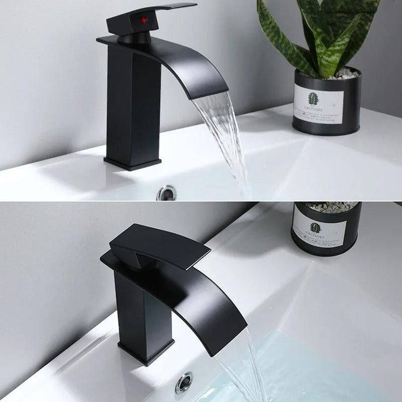 Llave Lavamanos Monomando Cascada Baño De Lujo Acero