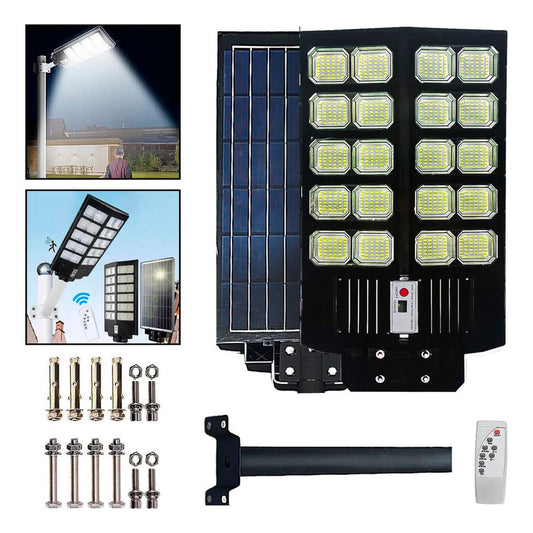 3 Foco Poste Solar Led 1000w Ip67 Exterior Alta Potencia C/r