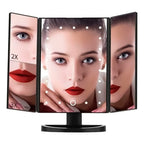 Espejo Con Luces Maquillaje Aumento 3x 24 Led 4 Pilas Aaa