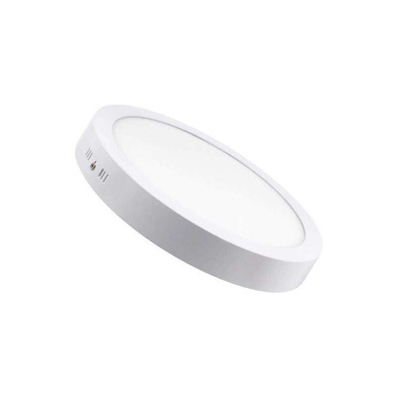 Pack 3 Foco Panel Plafon Sobrepuesto Redondo 18w Blanco Fria