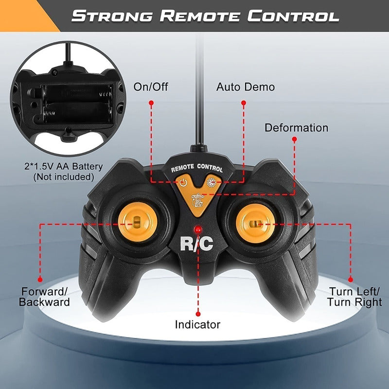 Auto A Control Remoto Transformer Robot Excavadora