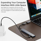 Hub Usb 7 En 1 Adaptador Usb C Puertos Usb3.0/5w Pd/usb-c Mac Multipuertos