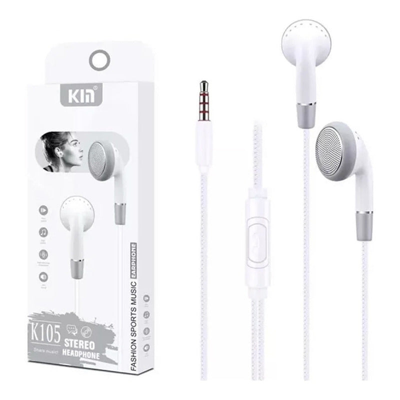 Audifonos Manos Libres Para Celular Aux Jack 3.5mm K105
